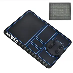 Килимок автомобільний нековзний Scratch Mat Синій, Протиковзний килимок органайзер в авто 4в1, фото 3