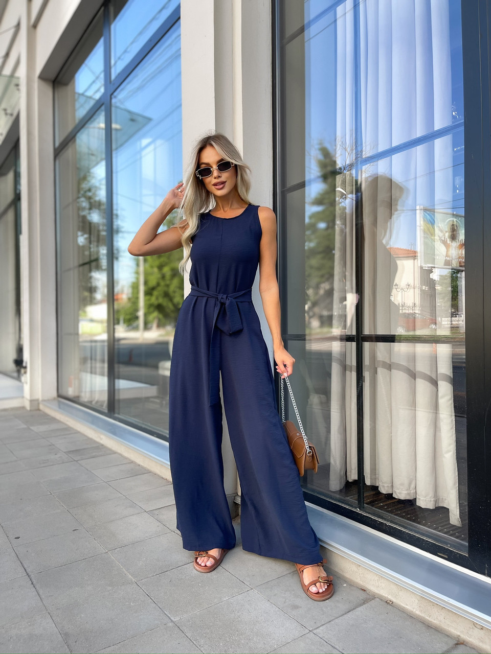 Жіночий комбінезон із широкими штанами "Vita" Батал, фото 1