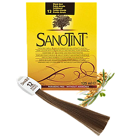 Фарба для волосся Золотисто-русявий #12 Санотинт Sanotint Classic Вівасан Швейцарія 125 мл