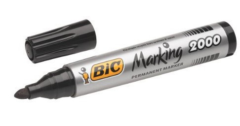 Маркер перманентний "BIC" "2000 09" чорний, шт, фото 1