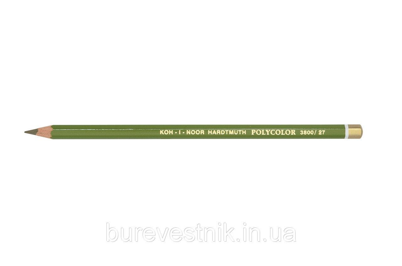 Олівець художній "Kooh-i-Noor" POLYCOLOR 3800/27 olive green dark/олив.тем-зелений, шт, фото 1