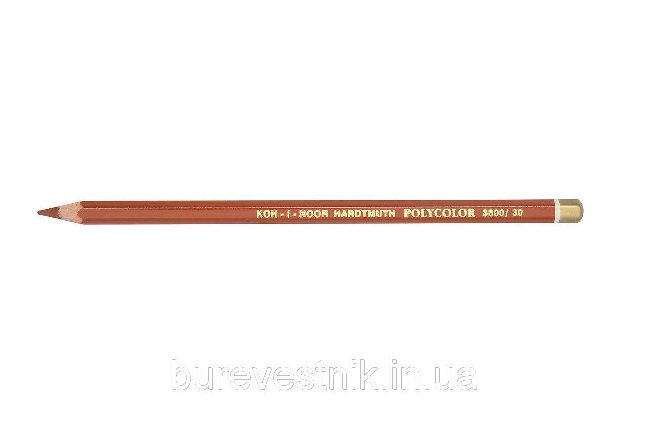 Олівець художній "Kooh-i-Noor" POLYCOLOR 3800/30 reddish brown/червоно-коричневий, шт