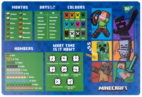 Підкладка настільна А3 "Yes" Minecraft англійська, 492067, шт, фото 1