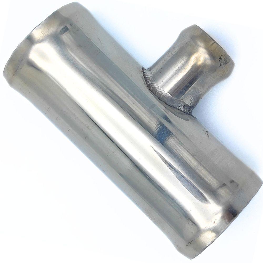 Трійник 38x22 мм тосольний з нержавіючої сталі, фото 1