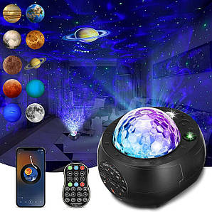 Проектор зоряного неба с Bluetooth-динаміком SOLMORE Galaxy. Проектор галактика з планетами