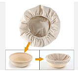 Чохол накидка з льону для кошика круг д22, фото 3