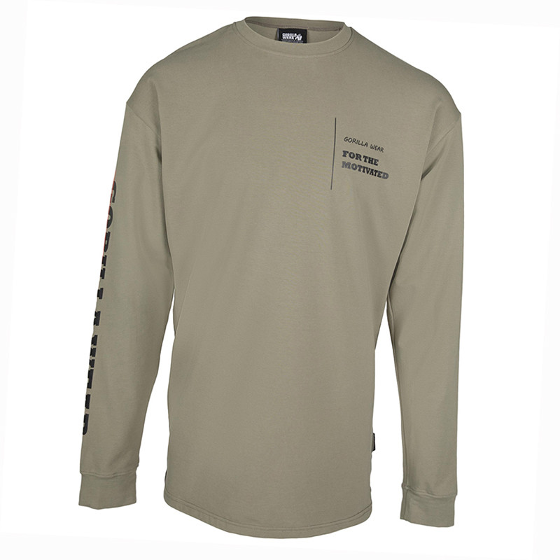 Лонгслів Gorilla Wear Boise Oversized M Хакі (06369266)