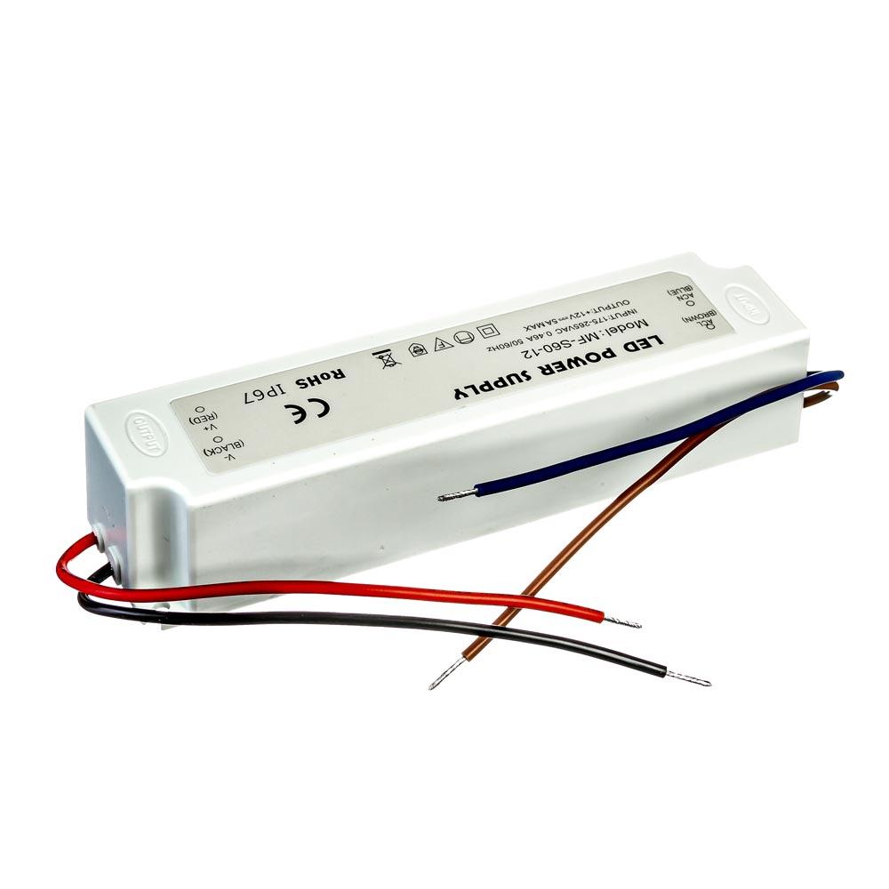 Блок живлення 12В SLIM PLASTIC-5А 60W IP65