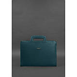 Жіноча шкіряна сумка для ноутбука та документів BlankNote 15 Dark Green (BN-BAG-36-malachite), фото 4