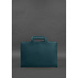 Жіноча шкіряна сумка для ноутбука та документів BlankNote 15 Dark Green (BN-BAG-36-malachite), фото 5