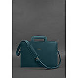 Жіноча шкіряна сумка для ноутбука та документів BlankNote 15 Dark Green (BN-BAG-36-malachite), фото 6