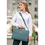 Жіноча шкіряна сумка для ноутбука та документів BlankNote 15 Dark Green (BN-BAG-36-malachite), фото 8