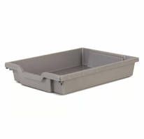 Пластиковий контейнер F1 Gratnells сірий 312х427х75 мм без направляючих Контейнер для меблів