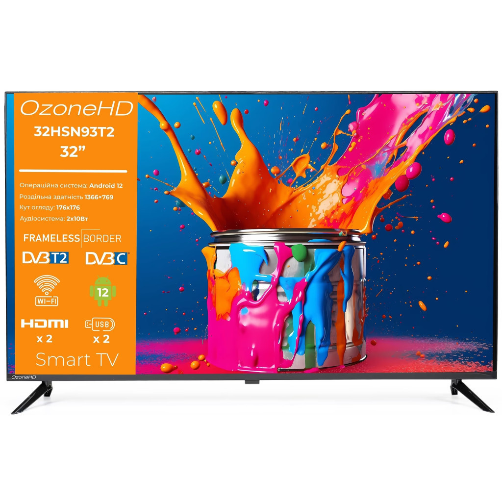 Телевізор 32" OzoneHD 32HSN93T2