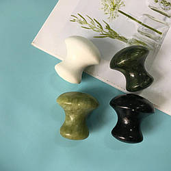 Шкребок Подвійний Друк для гуаша Нефрит (4х4см) грибок (різні кольори)