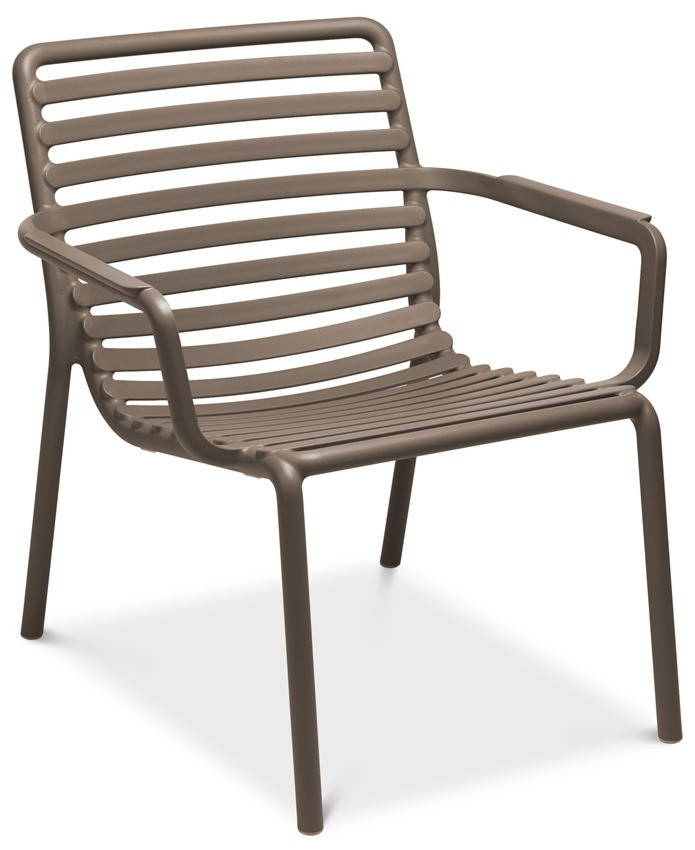Стілець пластиковий для дачі Nardi Doga Relax коричневий