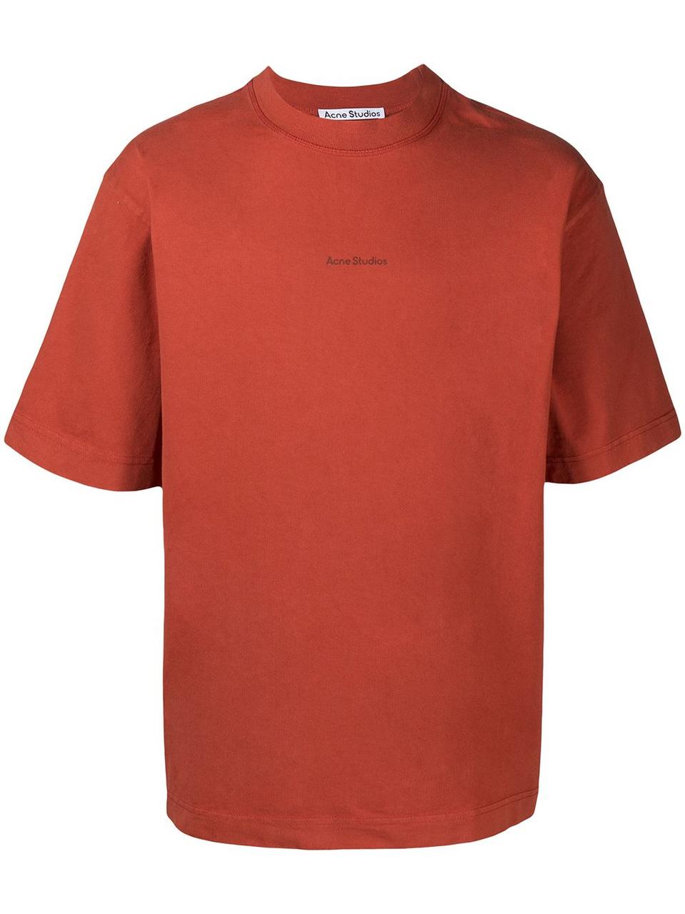 Футболка No Brand Logo cotton jersey T-shirt Orange XXS