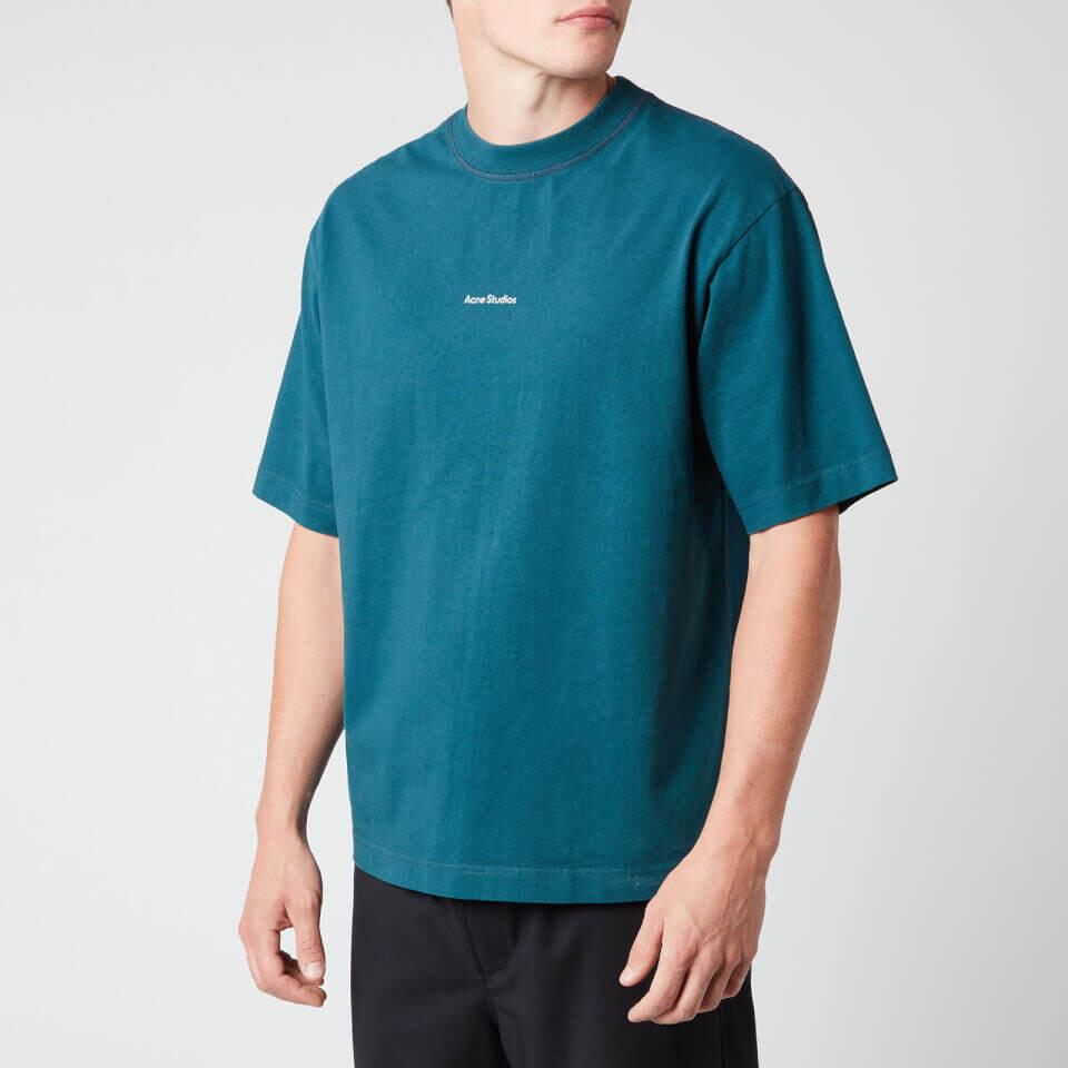 Футболка No Brand Logo cotton jersey T-shirt Deep Petrol XS