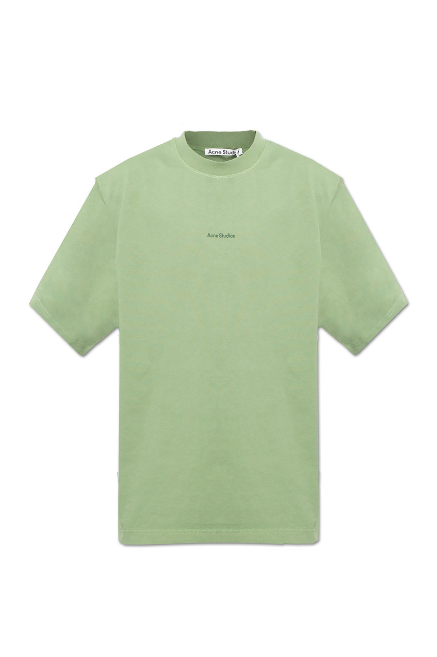 Футболка Acne Studios Logo cotton jersey T-shirt Green M