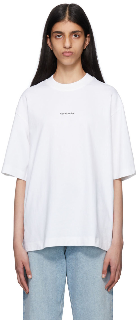 Футболка No Brand Logo cotton jersey T-shirt White S