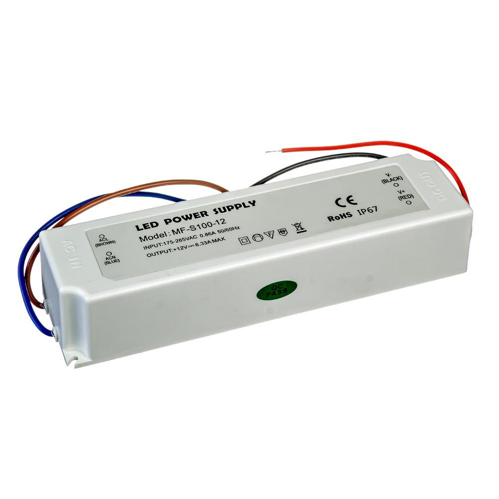 Блок живлення 12В SLIM PLASTIC-8.33А 100W IP65