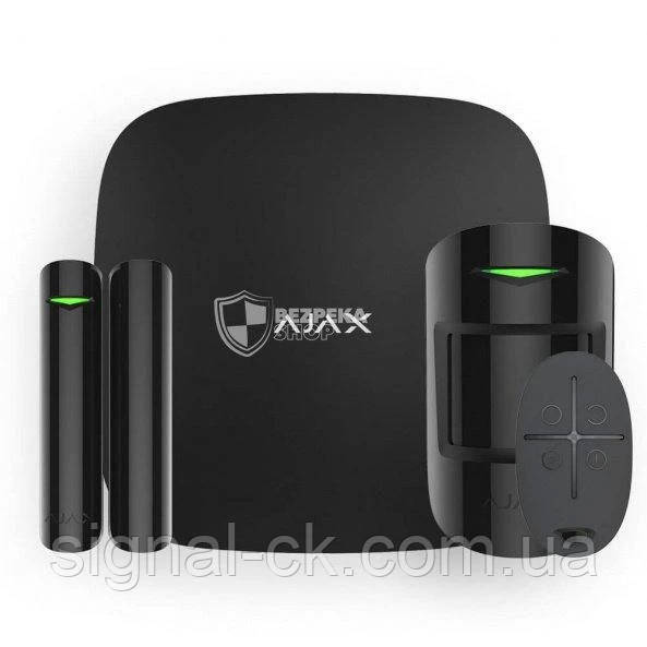 Комплект бездротової сигналізації Ajax StarterKit 2 (8EU) black з підтримкою датчиків з фотофіксацією тривог
