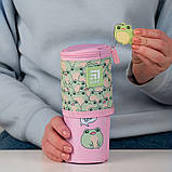 Пенал Kite Cute Frogs 19x8x8 см рожевий (K24-684-3), фото 6