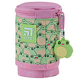 Пенал Kite Cute Frogs 19x8x8 см рожевий (K24-684-3), фото 4