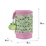 Пенал Kite Cute Frogs 19x8x8 см рожевий (K24-684-3), фото 2