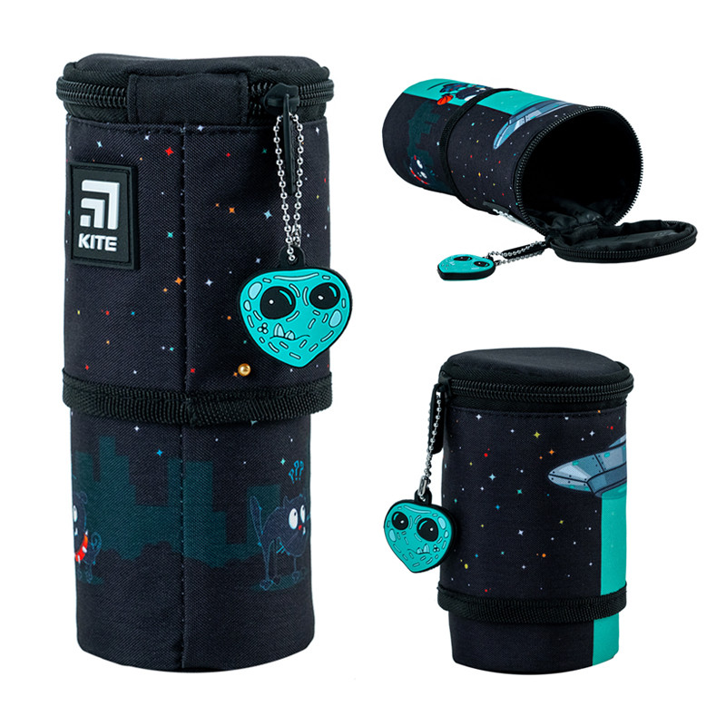 Пенал Kite Midnight UFO 19x8x8 см чорний (K24-684-4)