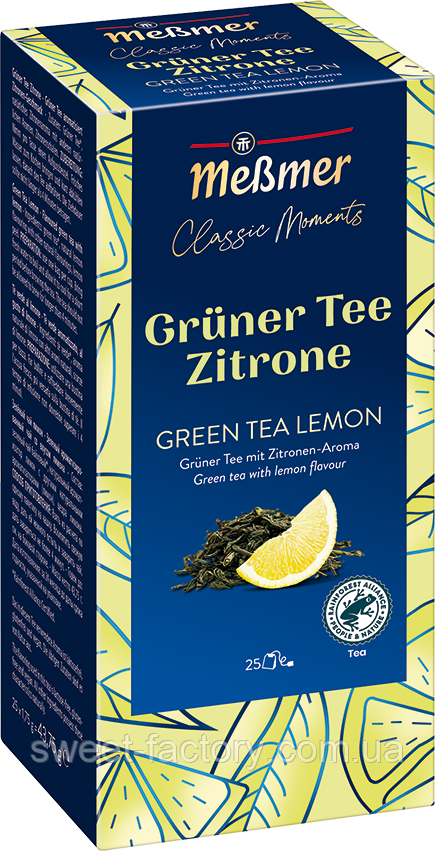 Чай Messmer Classic Moments Gruner Tee Zitrone 25s 43g