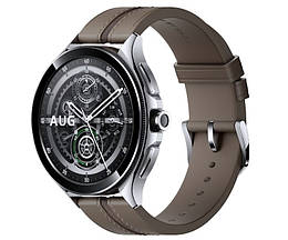 Смарт-годинник Xiaomi Watch 2 Pro Bluetooth Silver Case with Brown Leather Strap