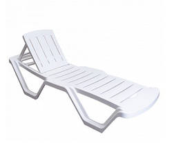 Шезлонг пластиковый Комфорт в цвете капучино, Украина, фото 2