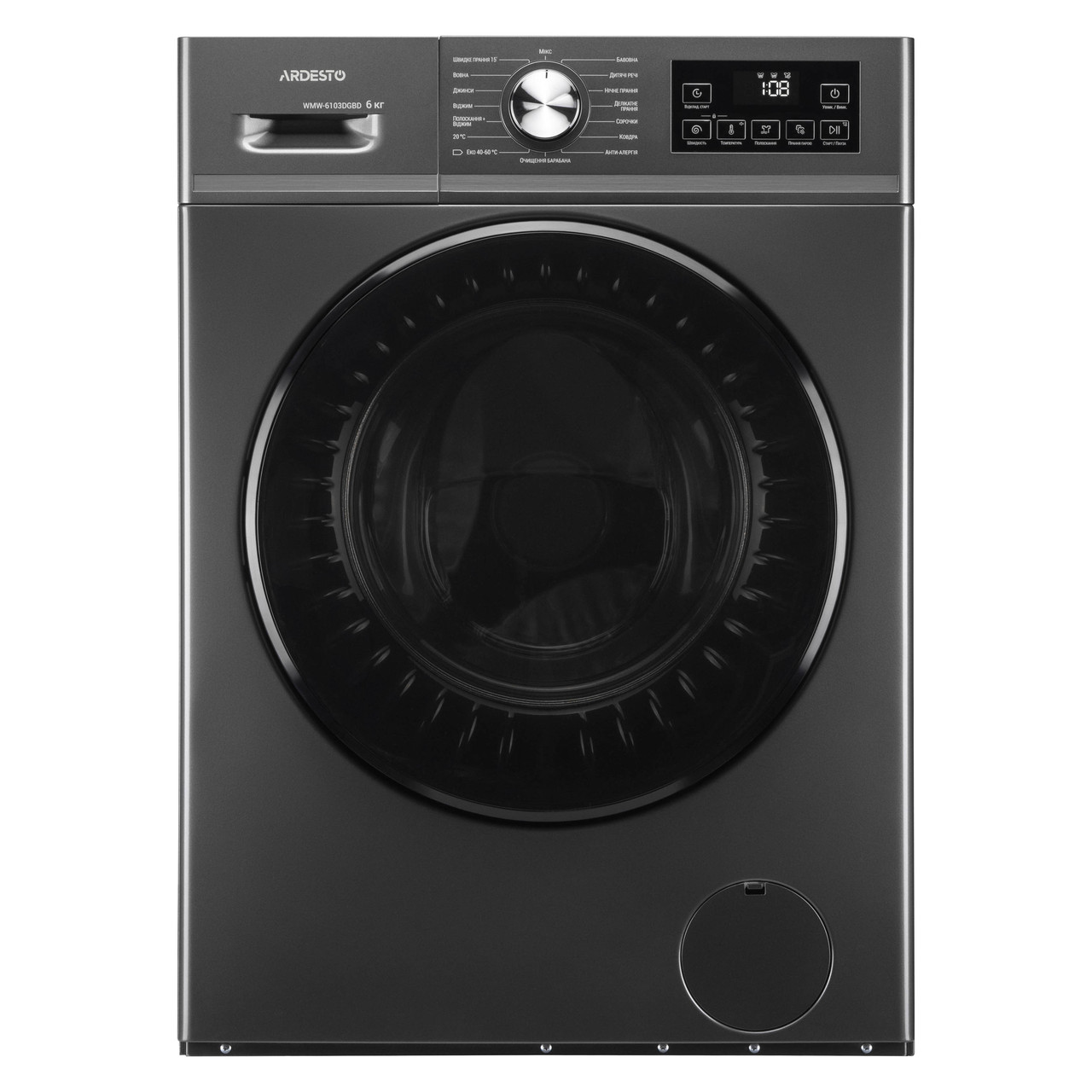 Пральна машина ARDESTO WMW-6103DGBD — фронтальна, 6 кг, 1200 об/хв, A++