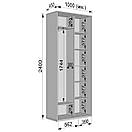Шафа Купе (1) Шир від 1000 до 1800 мм., Вис 2400 мм., Гл 450 мм. + Дзеркало, фото 4