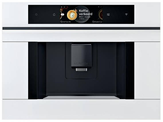 Bosch Кавомашина вбудовувана, 2.4л, зерно+мелена, автомат.капуч, LED-дисплей, білий, фото 1