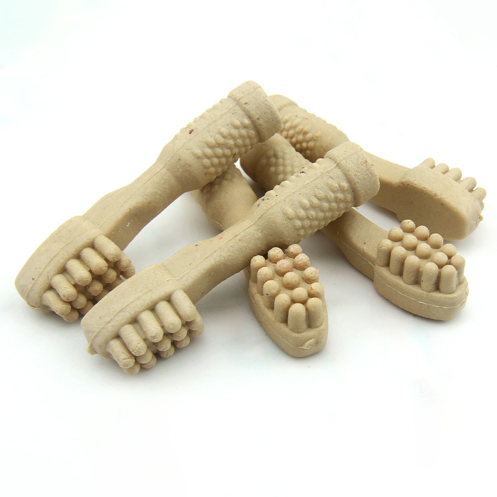 Ласощі для собак "зубна щітка" молочна 8-8,5 см ZooFooD 500 г, фото 1