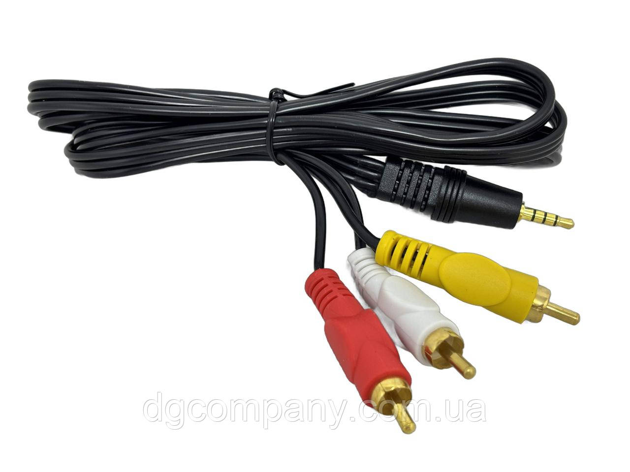 Шнур штекер 3.5мм 4С- 3RCA (штекер-3 тюльпани)