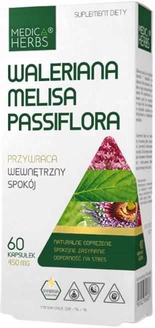 Medica Herbs Валеріана Меліса Меліса Пасифлора 60 капсул