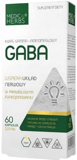 Medica Herbs Концентрація ГАМК СТРЕСС-пам'ять 60 капсул Нейромедіаторна кислота