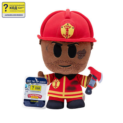 М’яка іграшка DevSeries Collector Plush — Livetopia: Firefighter, колекційна іграшка для дітей та фанатів Roblox, фото 1
