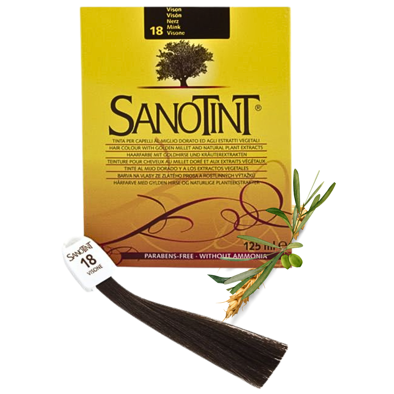 Фарба для волосся Норковий #18 Санотинт Sanotint Classic Вівасан Швейцарія 125 мл