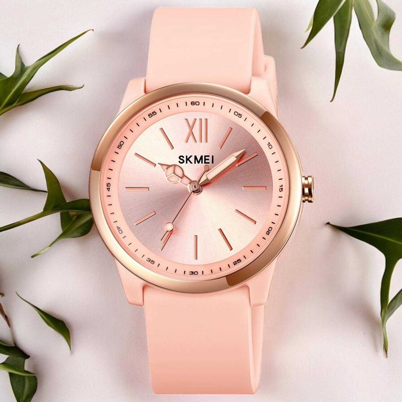 Жіночий наручний годинник з силіконовим ремінцем Skmei 2008PK Pink рожевий
