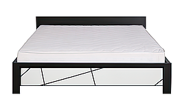 Ліжко двоспальне з ДСП/МДФ LOZ/160 Каспіан Gerbor Венге магія/Білий сніг (з каркасом, без матраца)