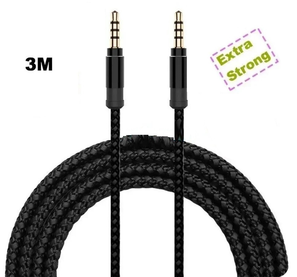 Аудіокабель дріт для відео квадрокоптера AUX Mini Jack 3.5 мм для навушників із підтримкою мікрофона 4pin 3 м, фото 1