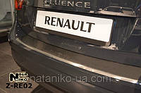 Накладка на задний бампер с загибом Renault Fluence *2009-