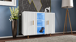 Комод з вітриною з ЛДСП та МДФ 1W2D Verona Artos Design Польща