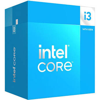 Процесор Intel Core i3 14100F — 4 ядра, 8 потоків, 4.7 ГГц Turbo, сокет LGA1700, кулер у комплекті
