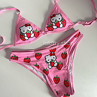 Милий жіночий та підлітковий купальник hello kitty