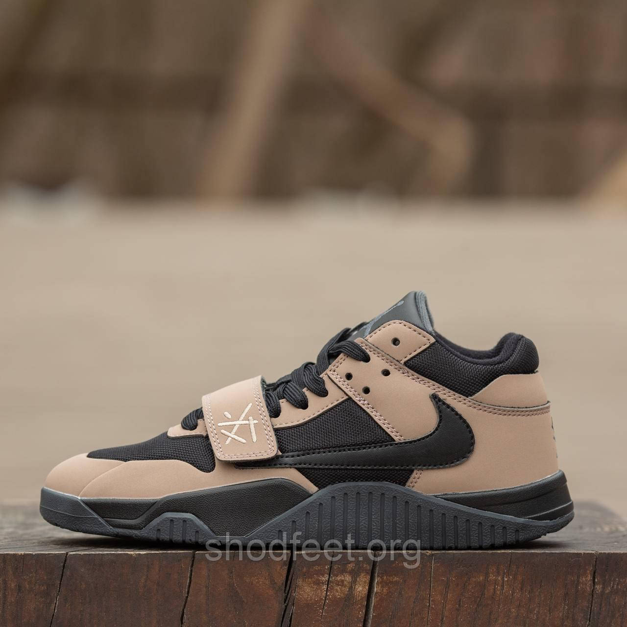 Кросівки чоловічі Travis Scott x Nike Jordan Cut The Check Brown, фото 1